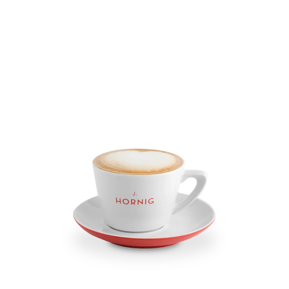 j-hornig-milchkaffeetasse-untertasse-rot-porzellan image 1