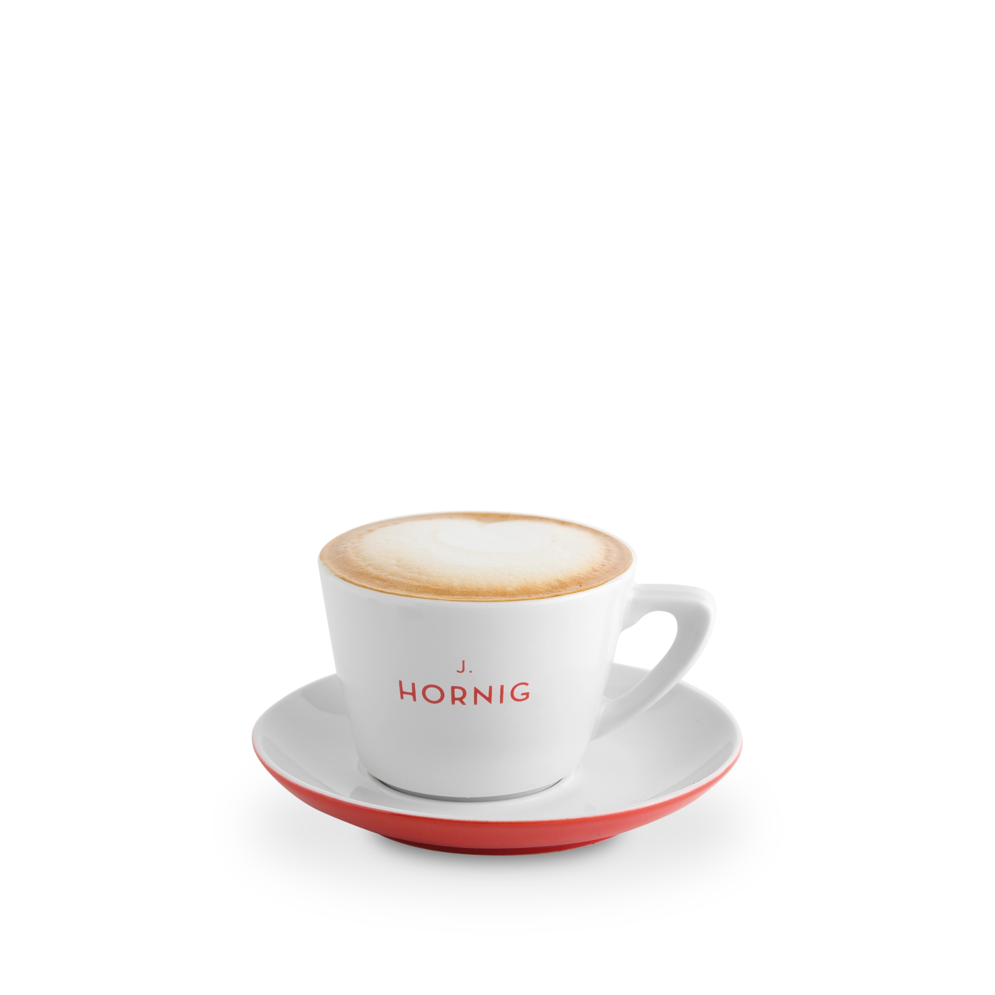 j-hornig-milchkaffeetasse-untertasse-rot-porzellan image 1