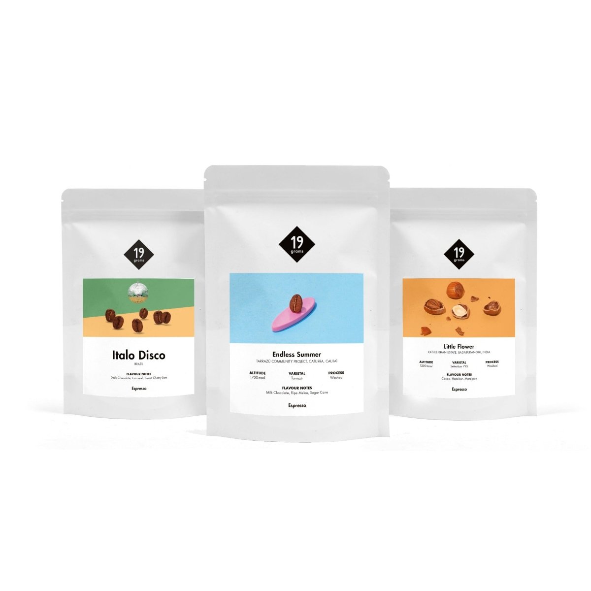 19grams-kaffee-probierset-vollautomat-espresso-set-3x-250g image 1