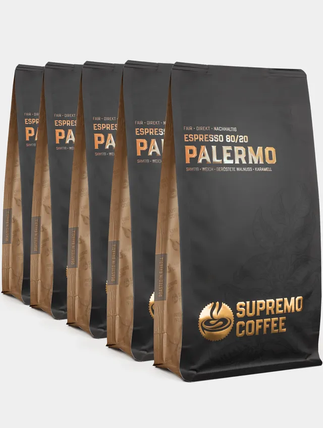 supremo-palermo-set-espresso-bohnen-80-20-arabica-robusta image 1