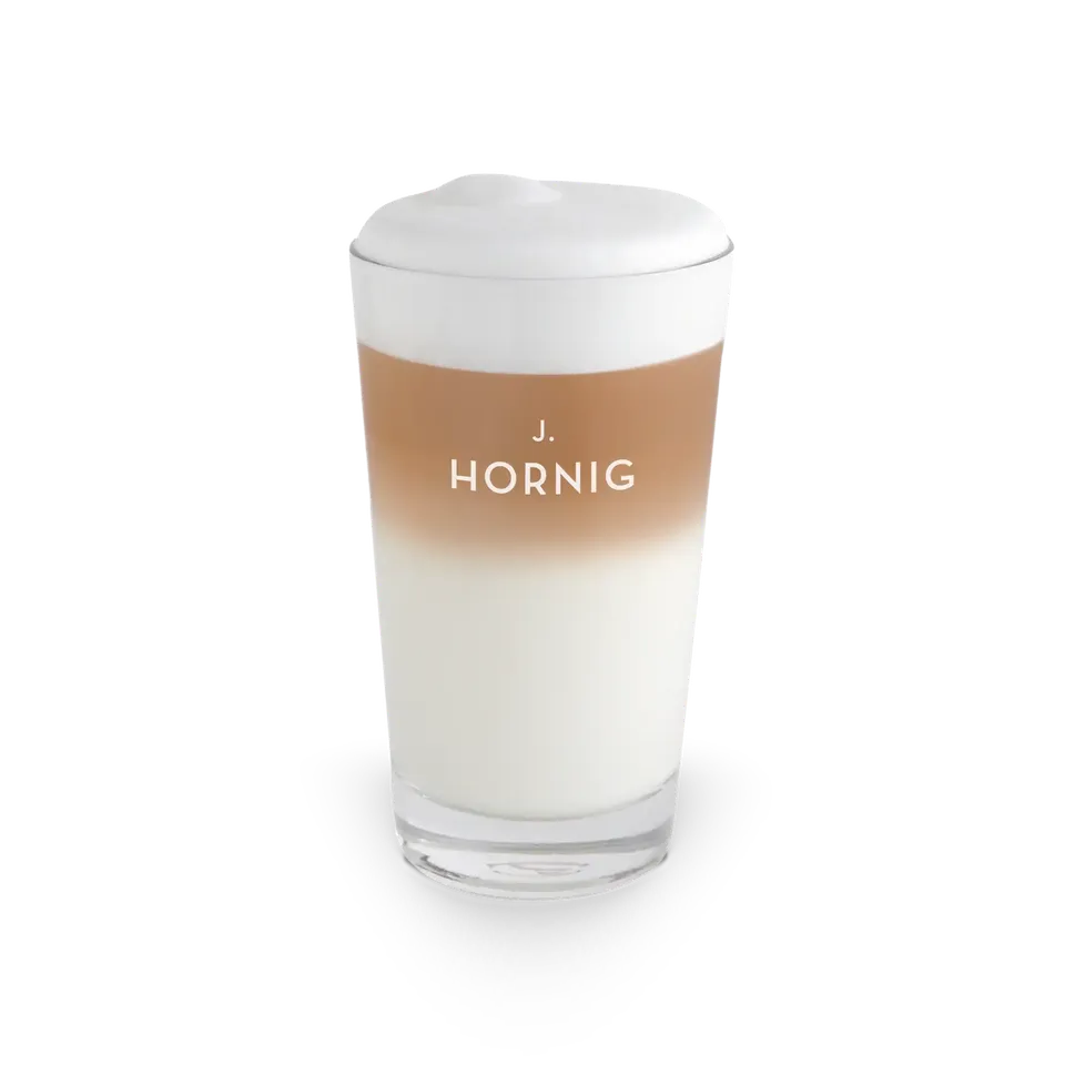 j-hornig-caff-latte-glas-wei-mit-logo-kaffeeglas image 1