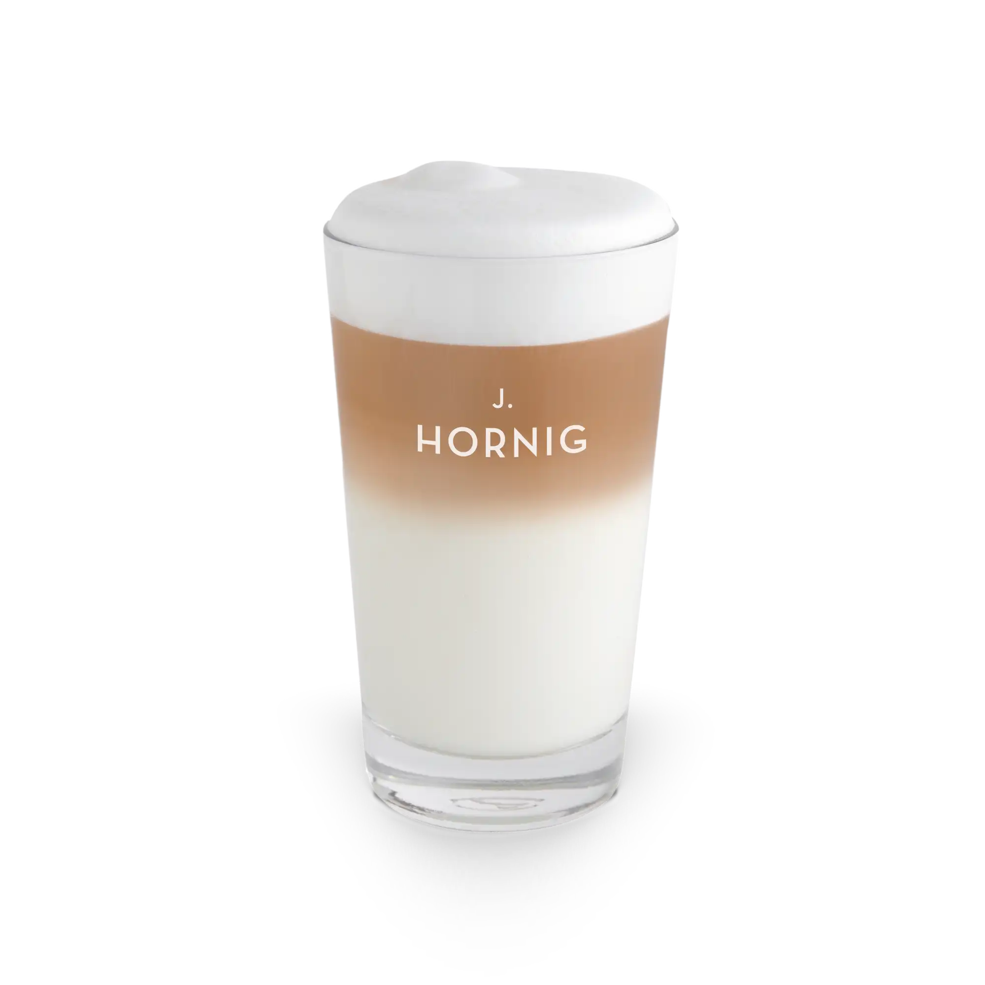 j-hornig-caff-latte-glas-wei-mit-logo-kaffeeglas image 1