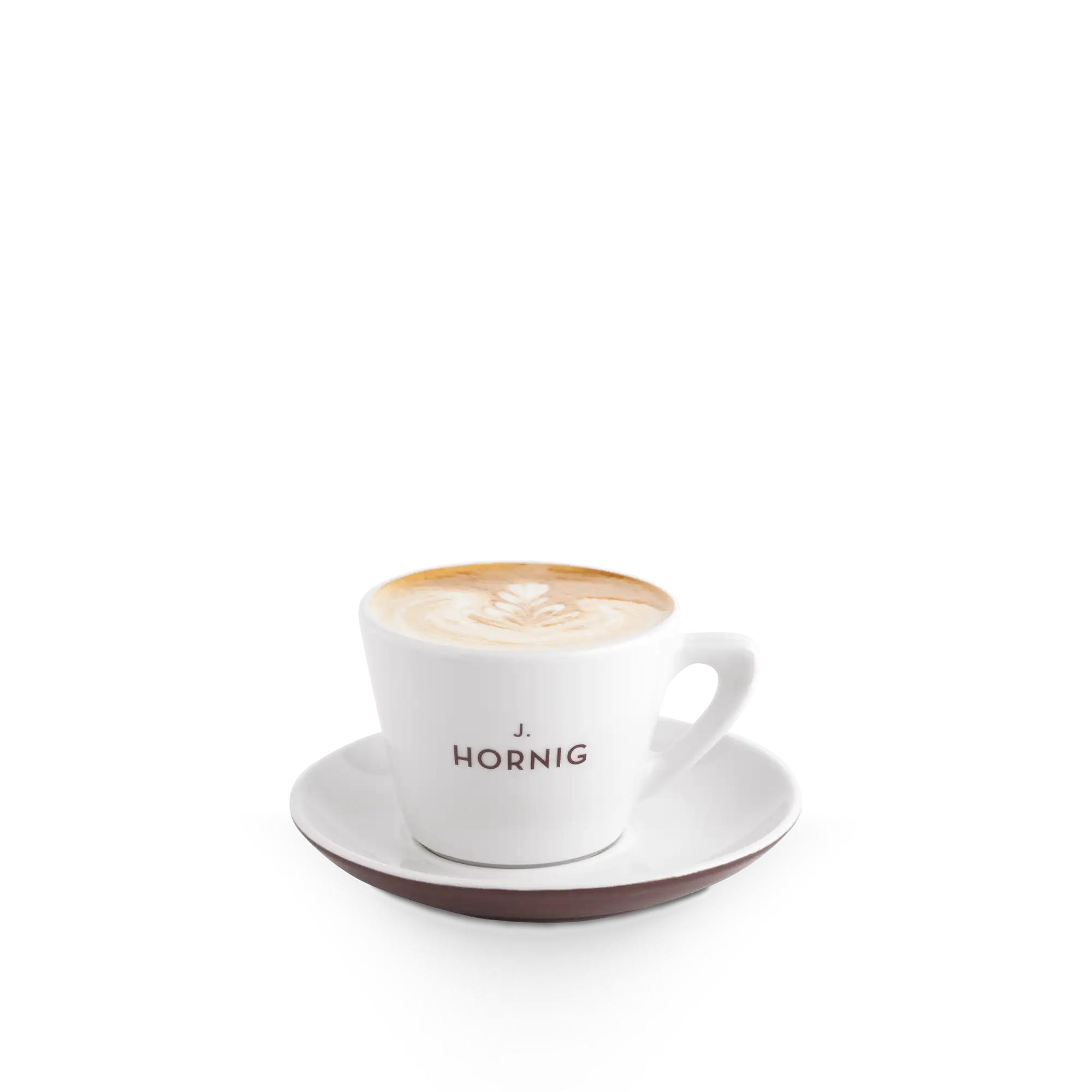j-hornig-cappuccinotasse-untertasse-braun-180-ml-porzellan image 1