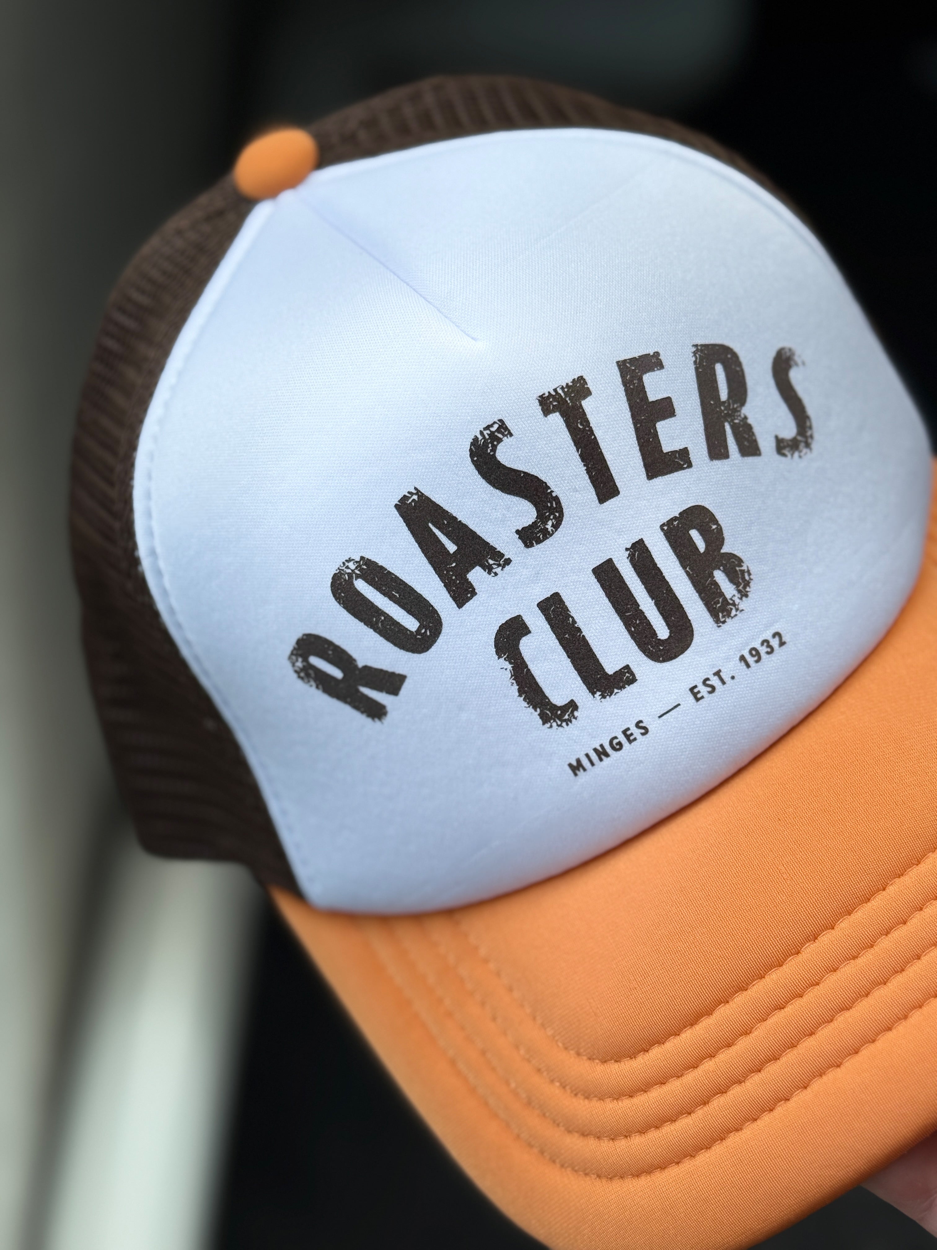 minges-roasters-club-trucker-cap-chocolate-dark-amber-one-size image 1