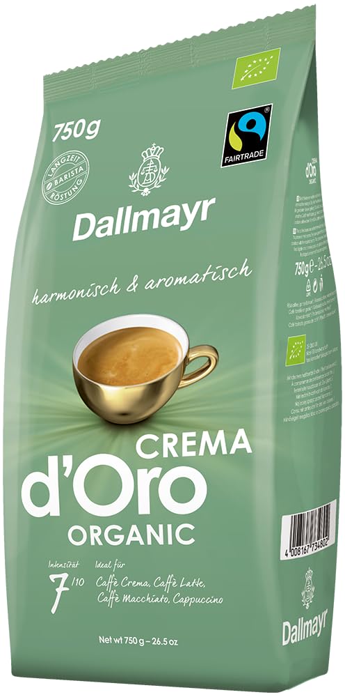 dallmayr-crema-d-oro-organic-750g-bio-kaffeebohnen-100-arabica image 2