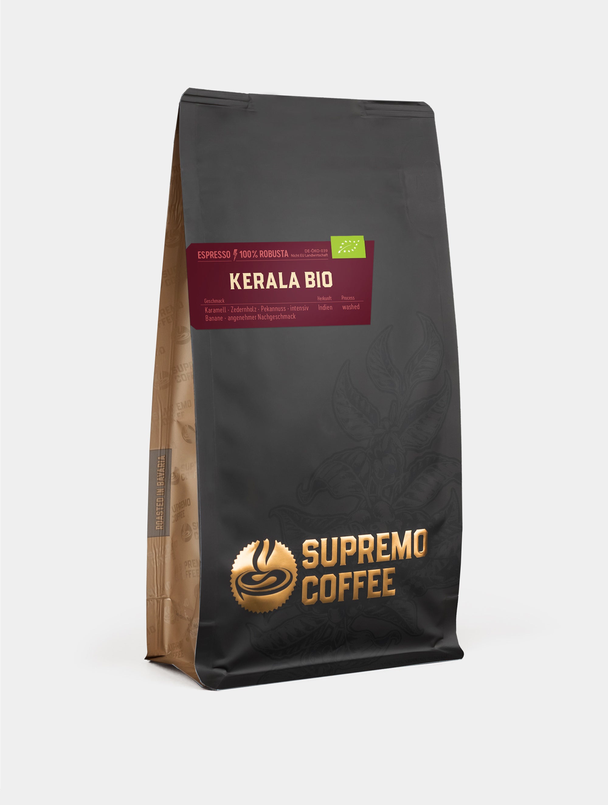 supremo-kerala-bio-espresso-100-robusta-bio-kaffeebohnen image 1