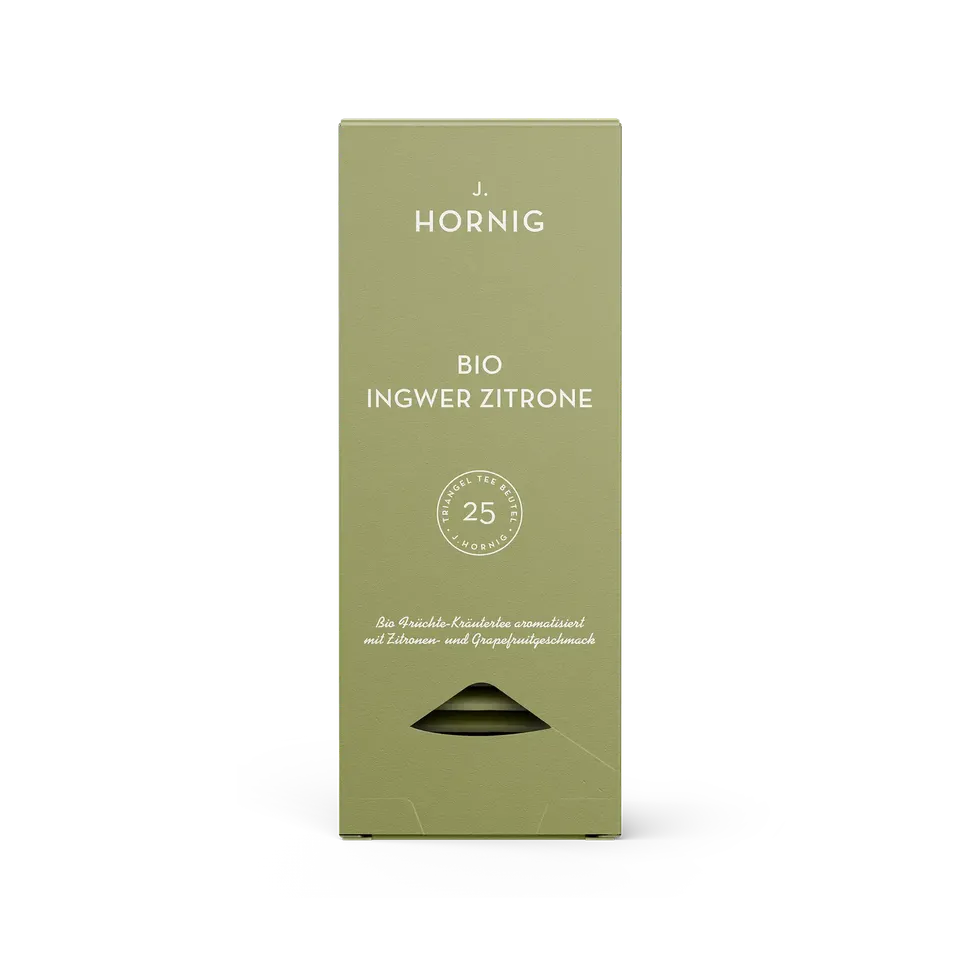 j-hornig-bio-ingwer-zitrone-tee-25-pyramidenbeutel image 1