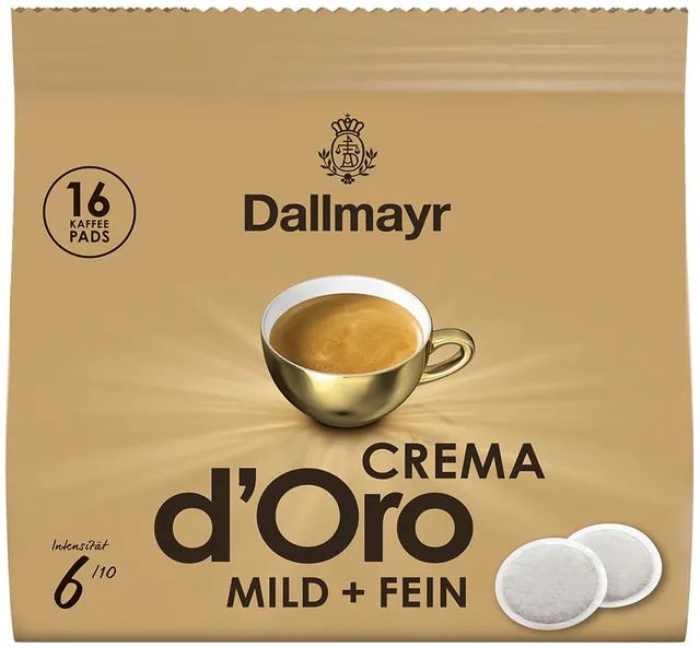 dallmayr-crema-d-oro-mild-fein-kaffee-pads-16-pads image 1