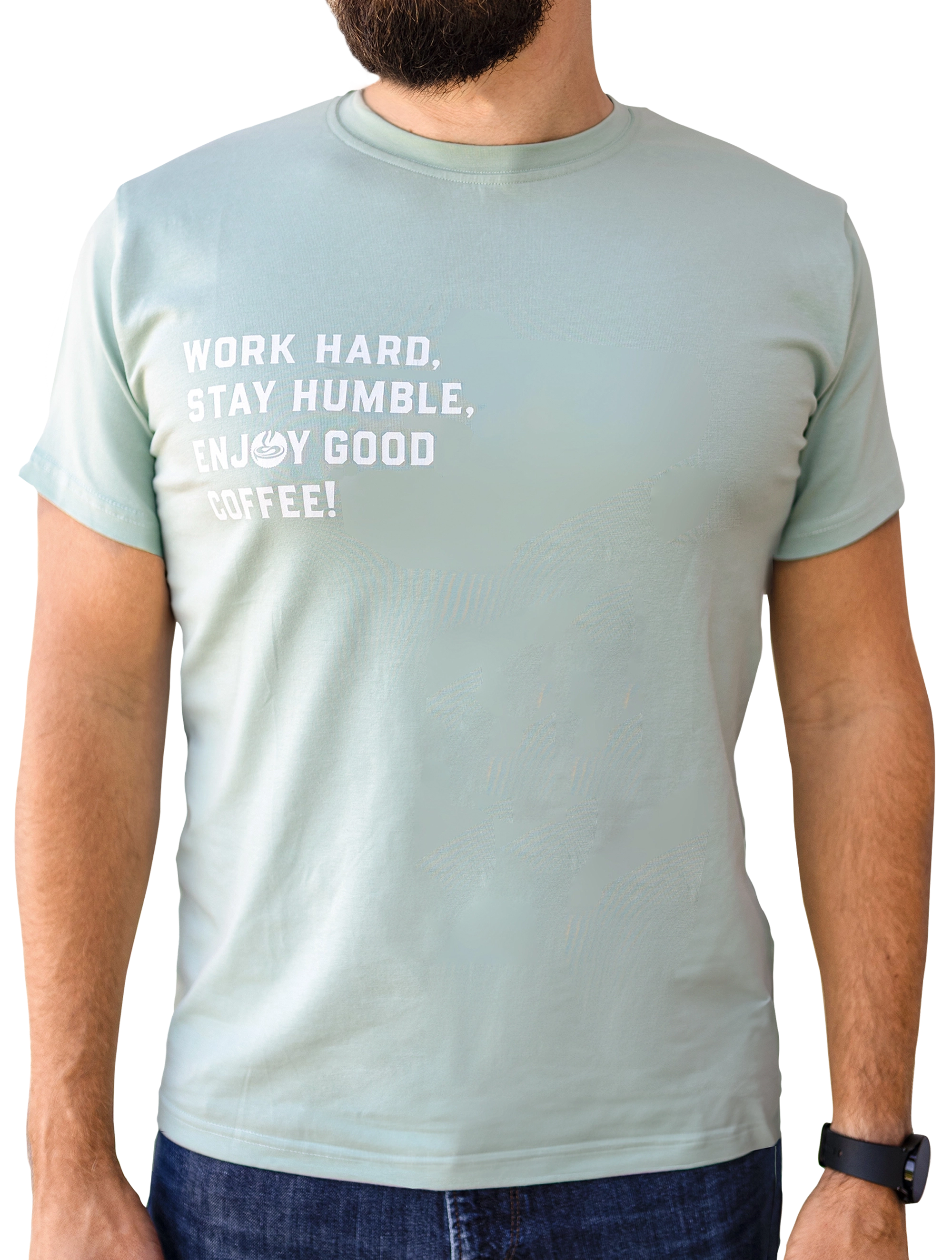 supremo-t-shirt-unisex-jubil-um-work-hard-ocean-mint-bio-baumwolle image 1