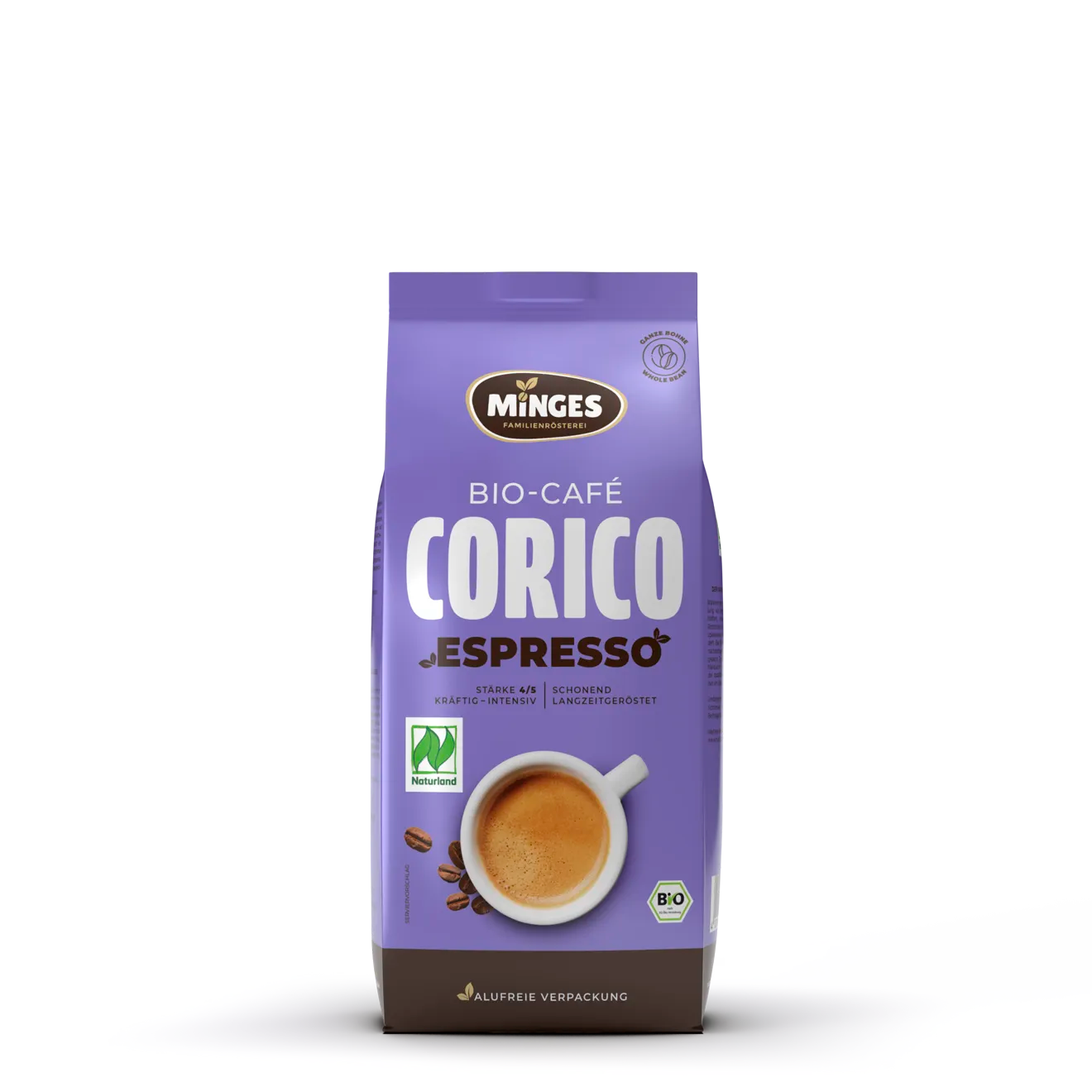 minges-corico-espresso-bio-naturland-ganze-bohne-500-g image 1