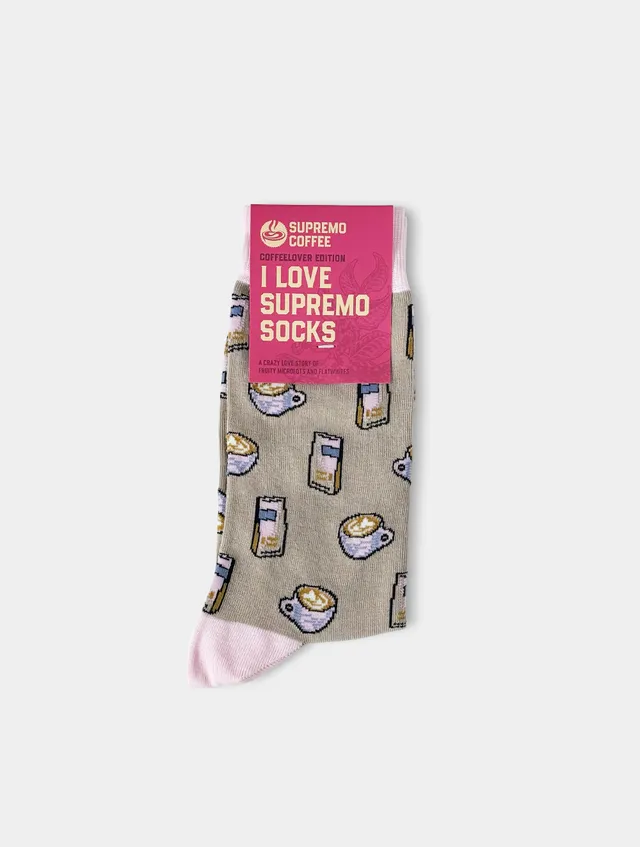 supremo-i-love-supremo-socks-kaffee-socken image 1
