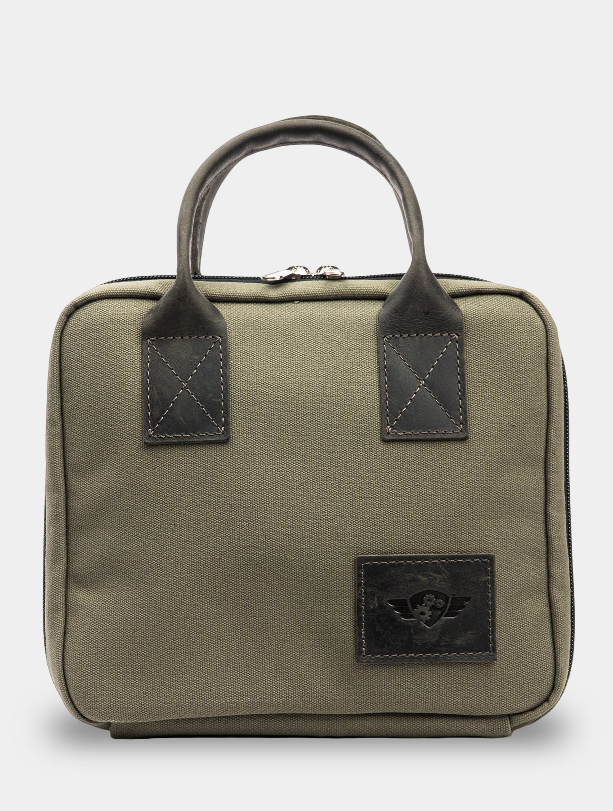 supremo-travel-bag-xl-forest-transporttasche-canvas-leder image 2