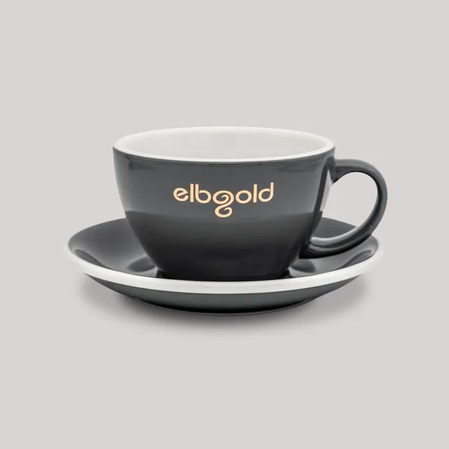 elbgold-tasse-caf-latte-gro-grau-gold-400-ml-mit-untertasse image 1