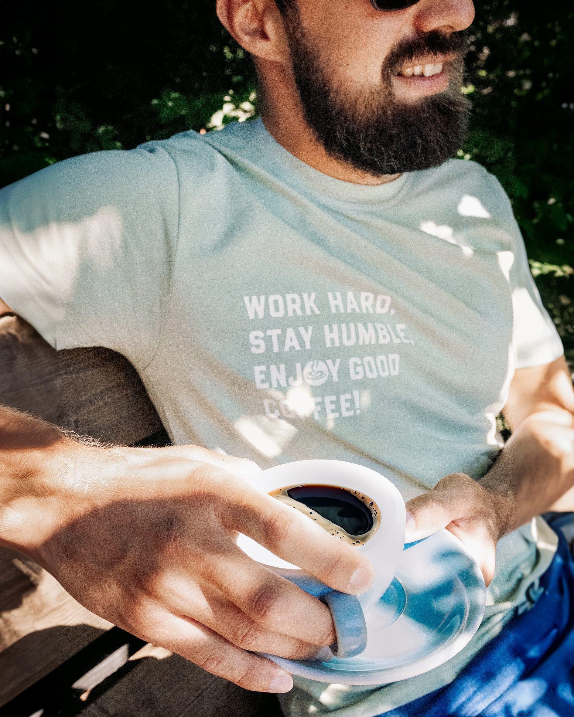 supremo-t-shirt-unisex-jubil-um-work-hard-ocean-mint-bio-baumwolle image 5
