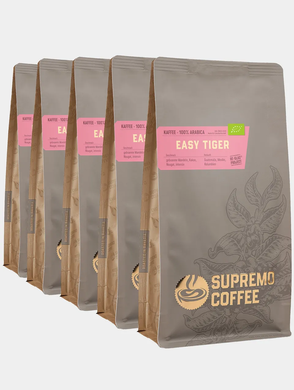 supremo-easy-tiger-set-bio-kaffee-100-arabica-vollautomat-siebtr-ger image 1