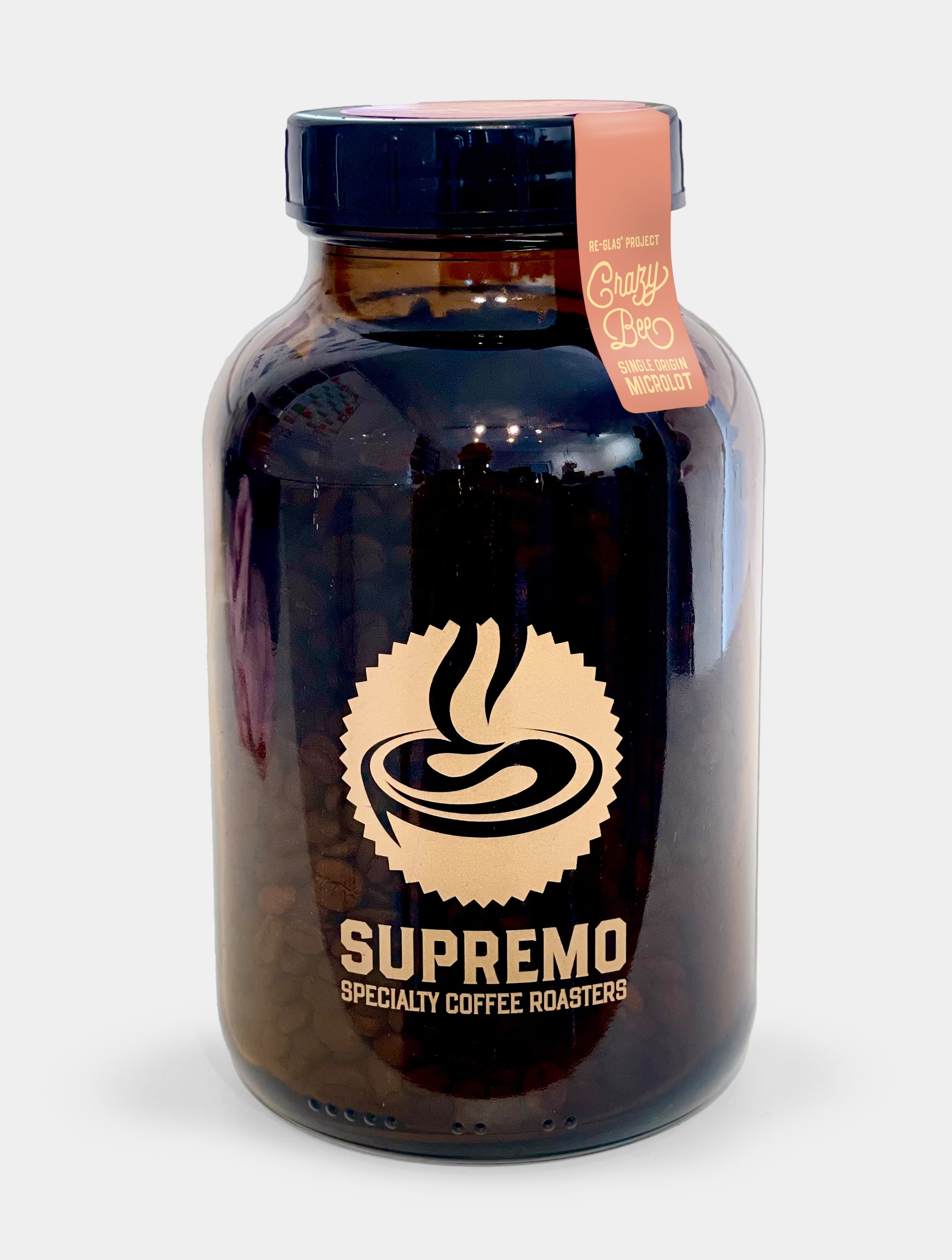 supremo-re-glas-crazy-bee-single-origin-espresso-thiopien-natural image 1
