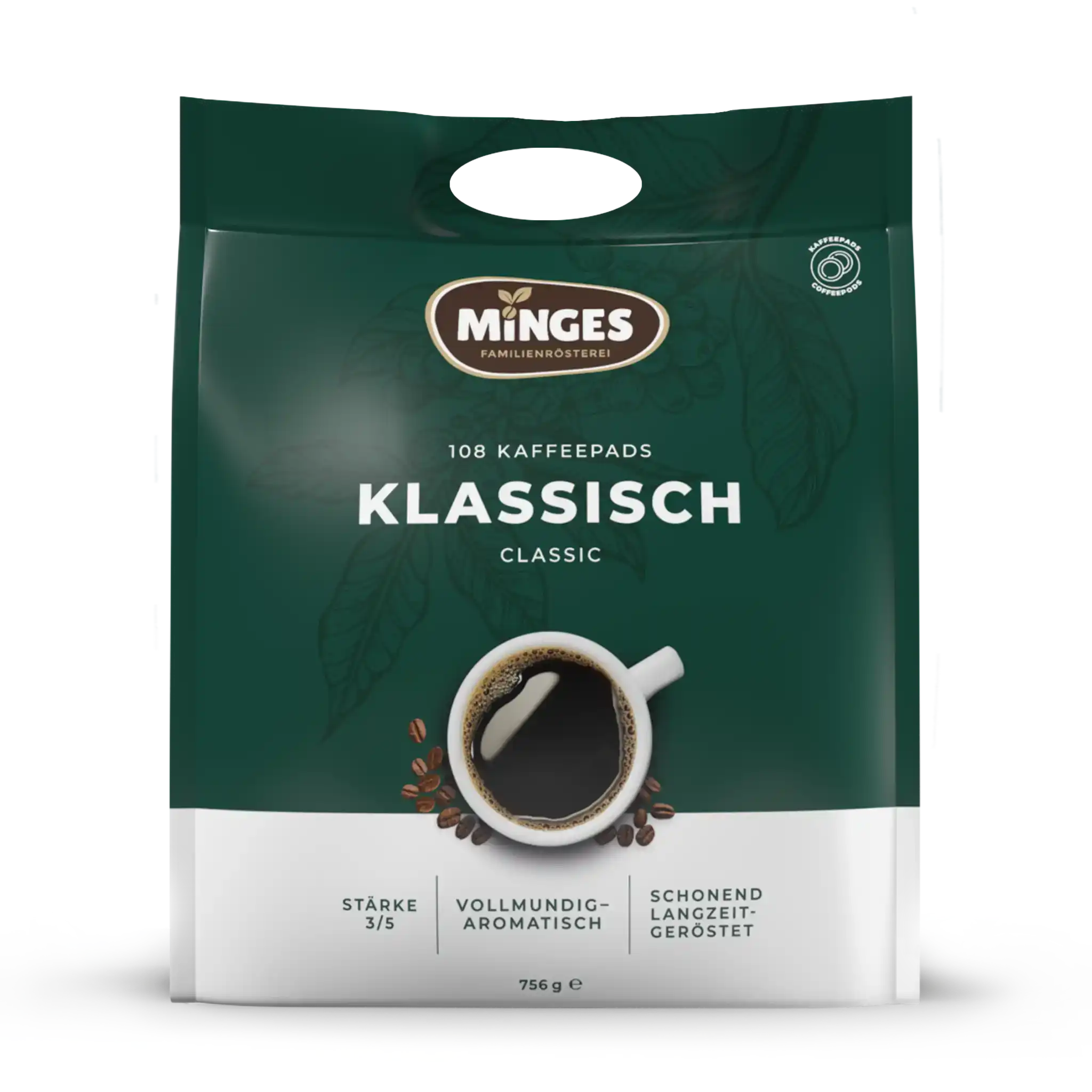 minges-klassisch-filterkaffee-kaffeepads-108-pads-756-g image 1