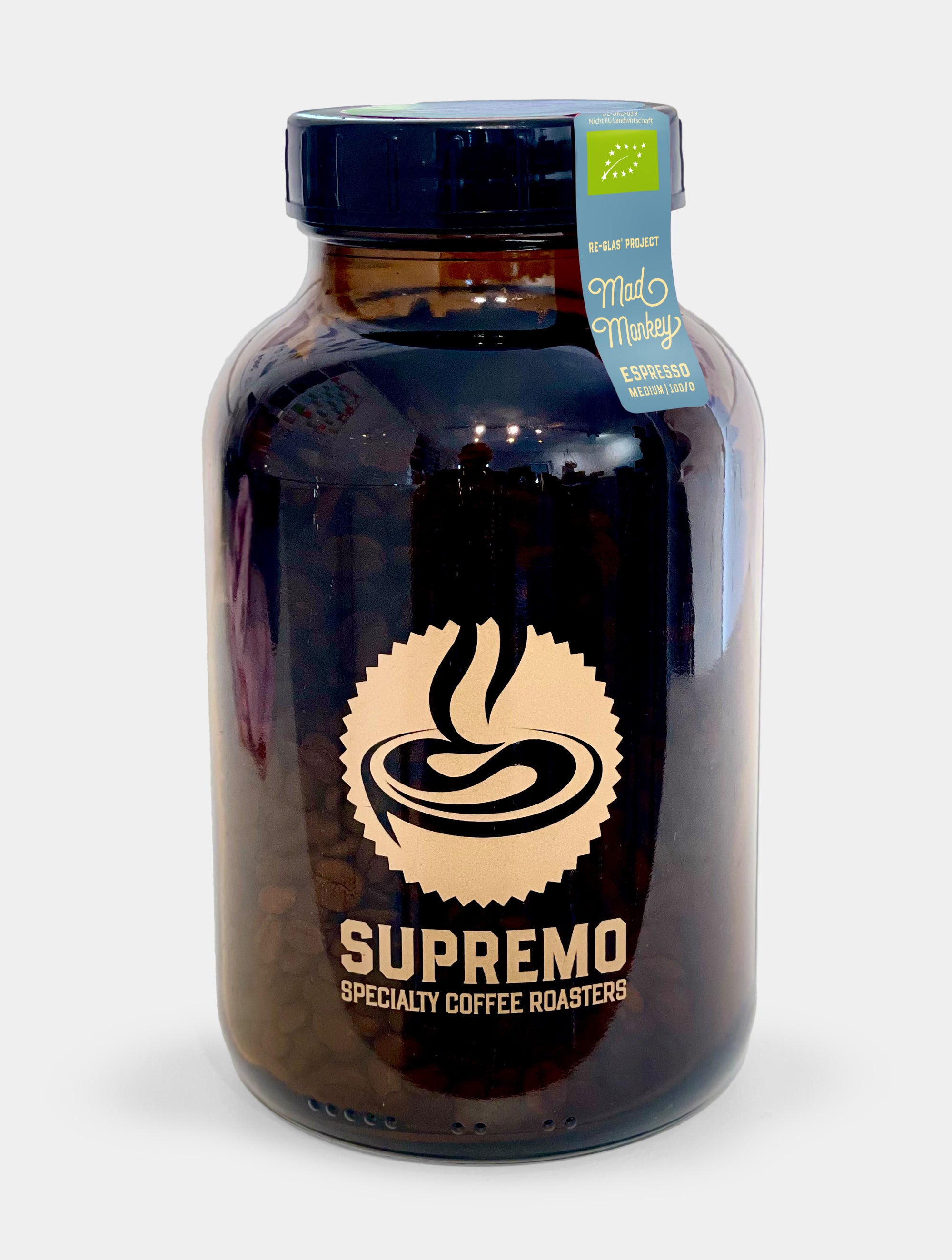 supremo-re-glas-mad-monkey-espresso-100-arabica-bio image 1