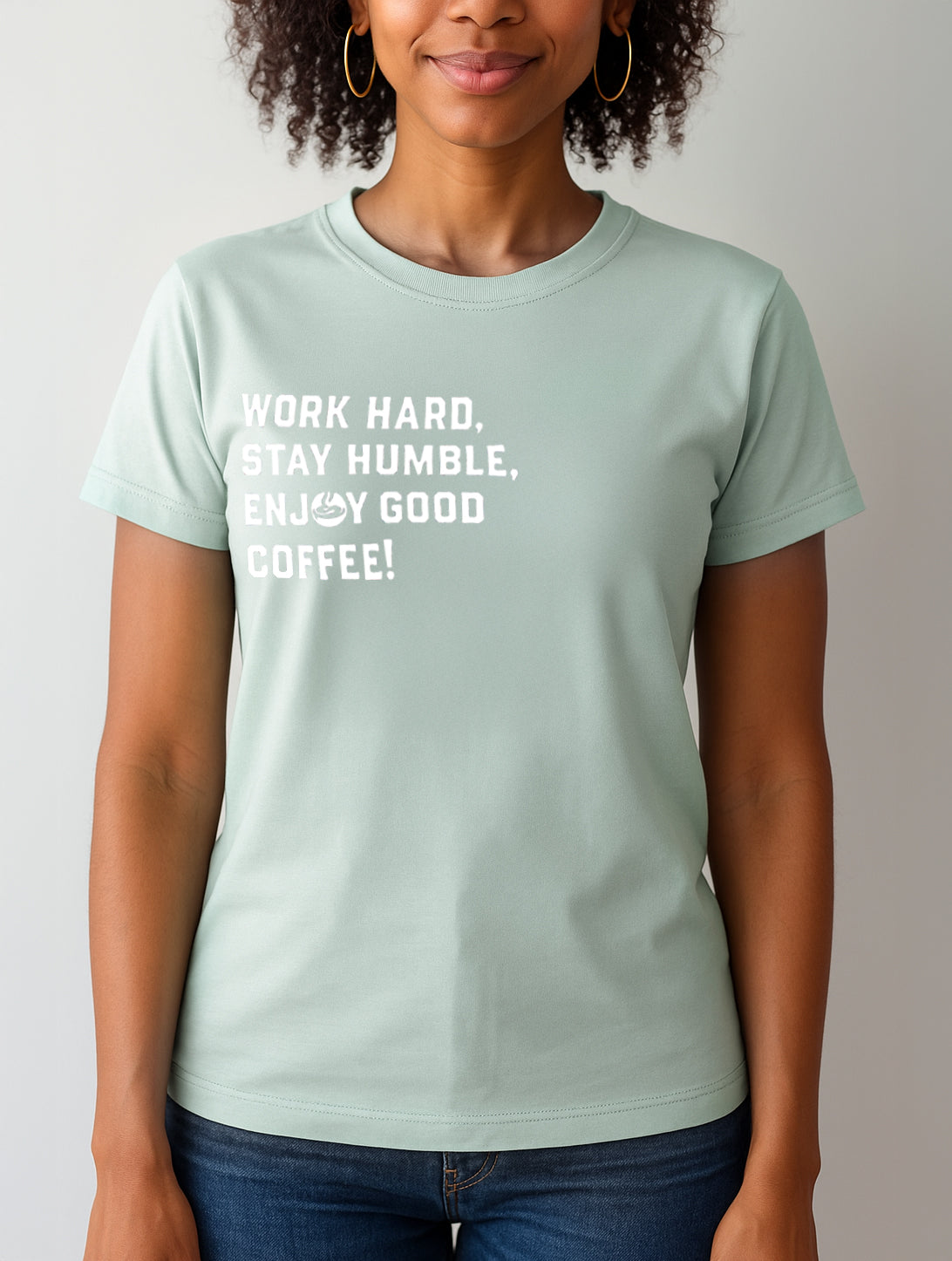 supremo-t-shirt-unisex-jubil-um-work-hard-ocean-mint-bio-baumwolle image 6