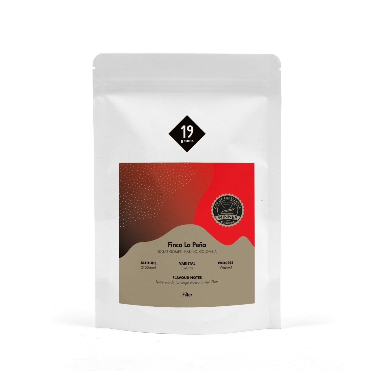 19grams-finca-la-pe-a-kolumbien-coe-caturra-filterkaffee image 1