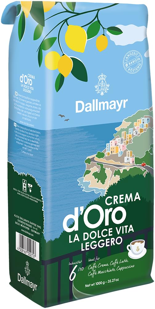dallmayr-crema-d-oro-la-dolce-vita-leggero-1000g-ganze-bohne-limitierte-edition image 2