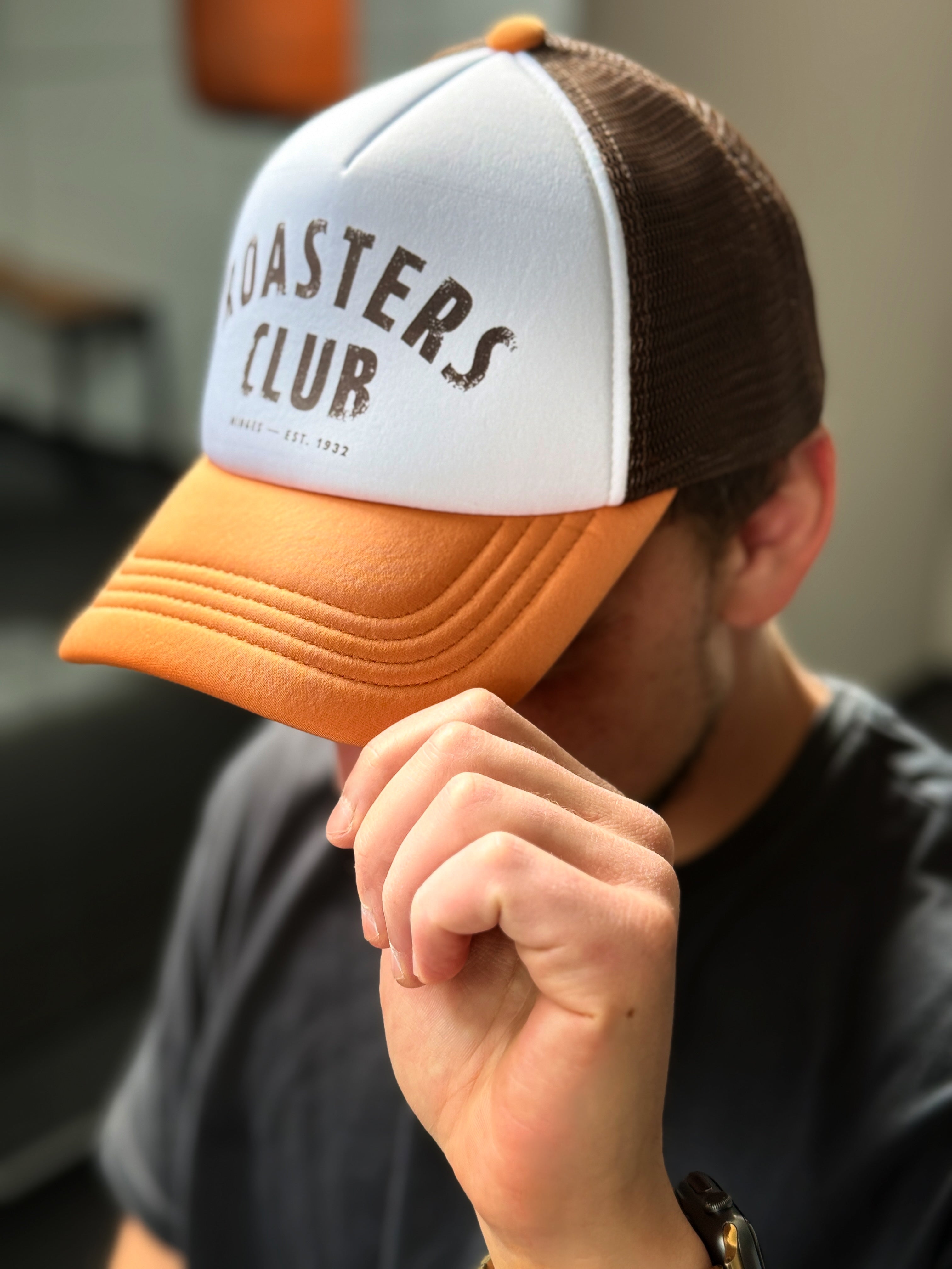 minges-roasters-club-trucker-cap-chocolate-dark-amber-one-size image 2
