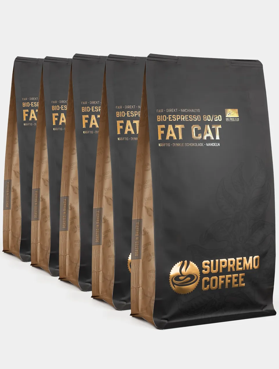 supremo-fat-cat-set-espresso-80-20-arabica-robusta-bio image 1
