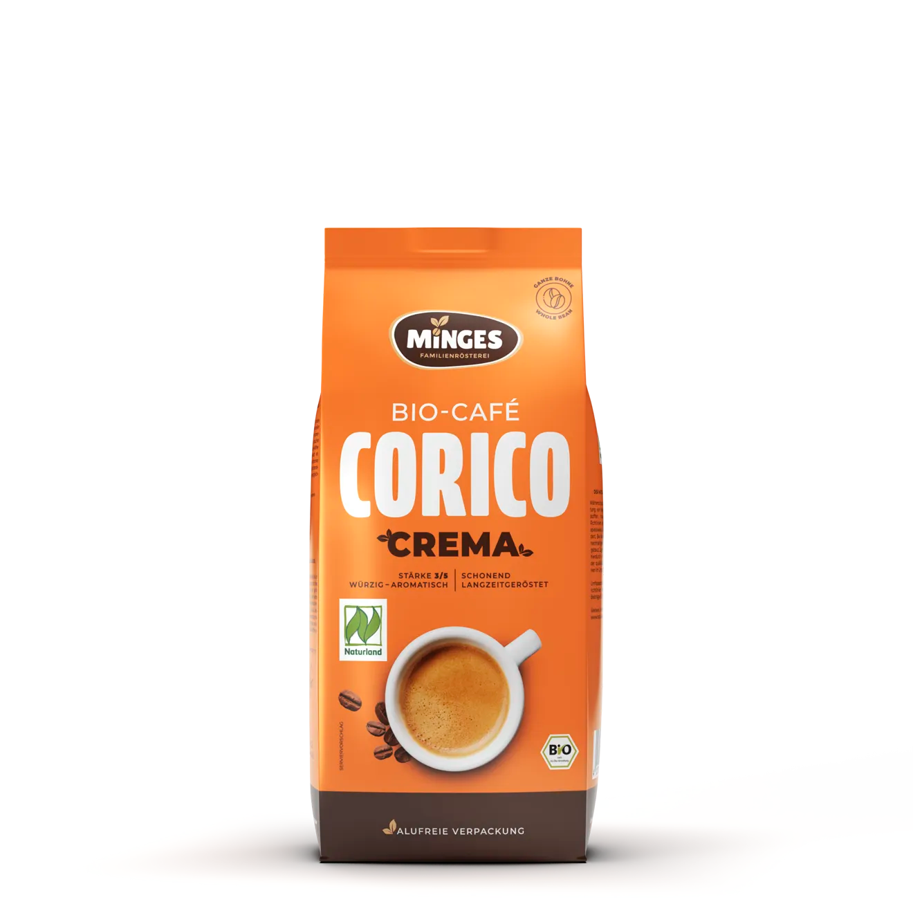 minges-corico-crema-bio-naturland-ganze-bohne-500-g image 1