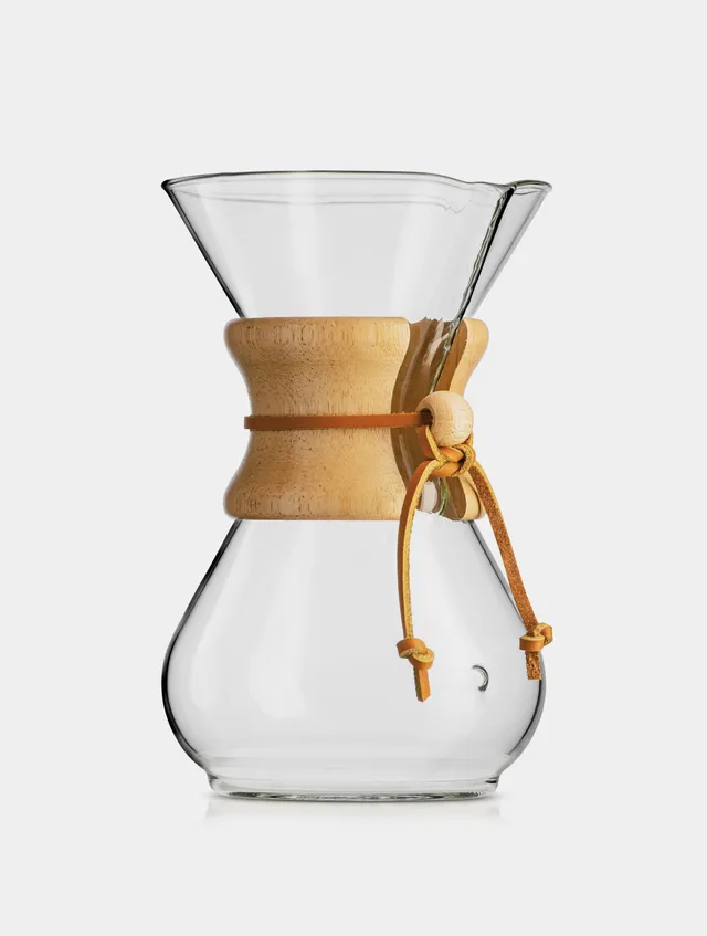 supremo-chemex-kaffeekaraffe-6-tassen-filterkaraffe-mit-spezial-filterpapier image 1