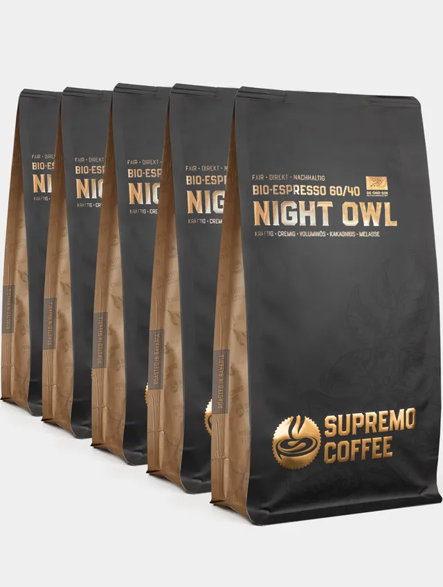 supremo-night-owl-set-espresso-60-40-arabica-robusta-bio image 1