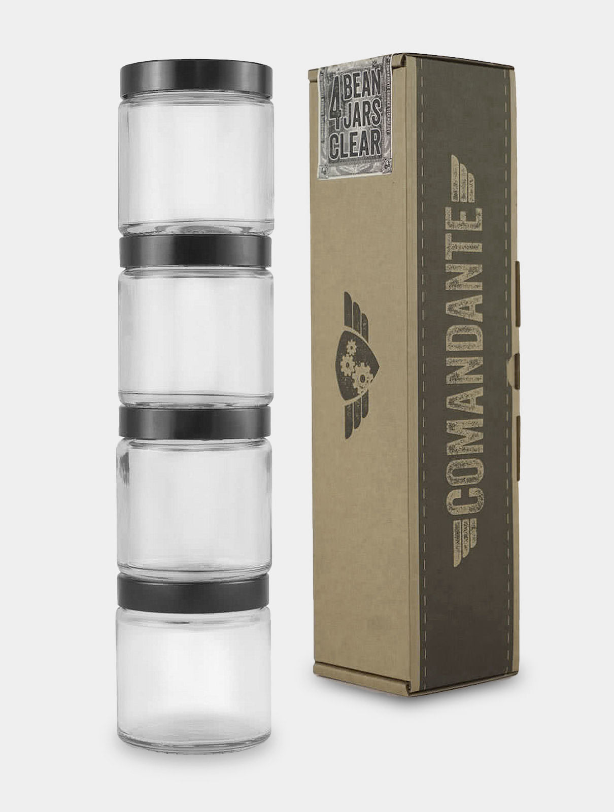supremo-comandante-glas-4er-pack-transparent-mit-deckel-im-geschenkkarton image 1