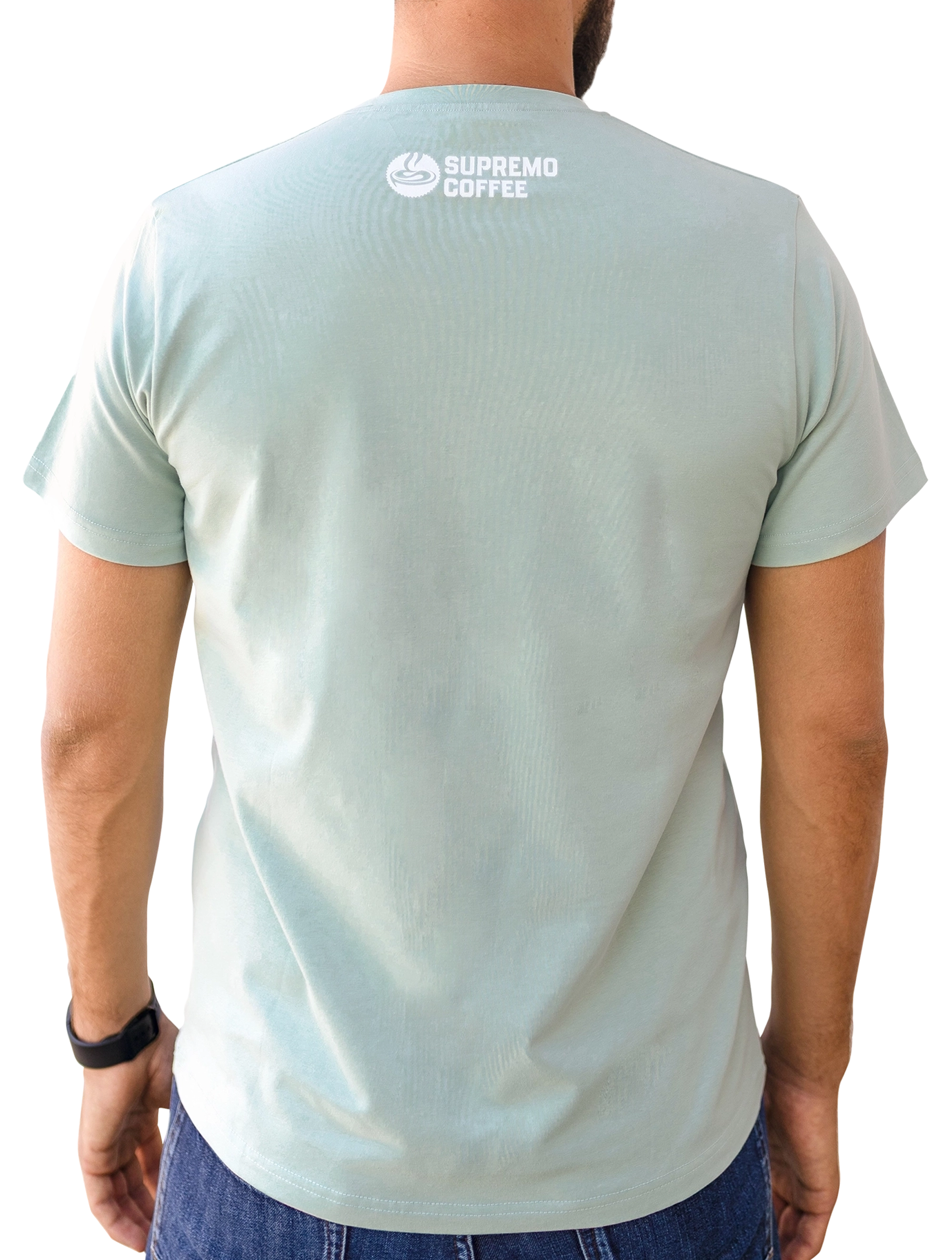 supremo-t-shirt-unisex-jubil-um-work-hard-ocean-mint-bio-baumwolle image 2