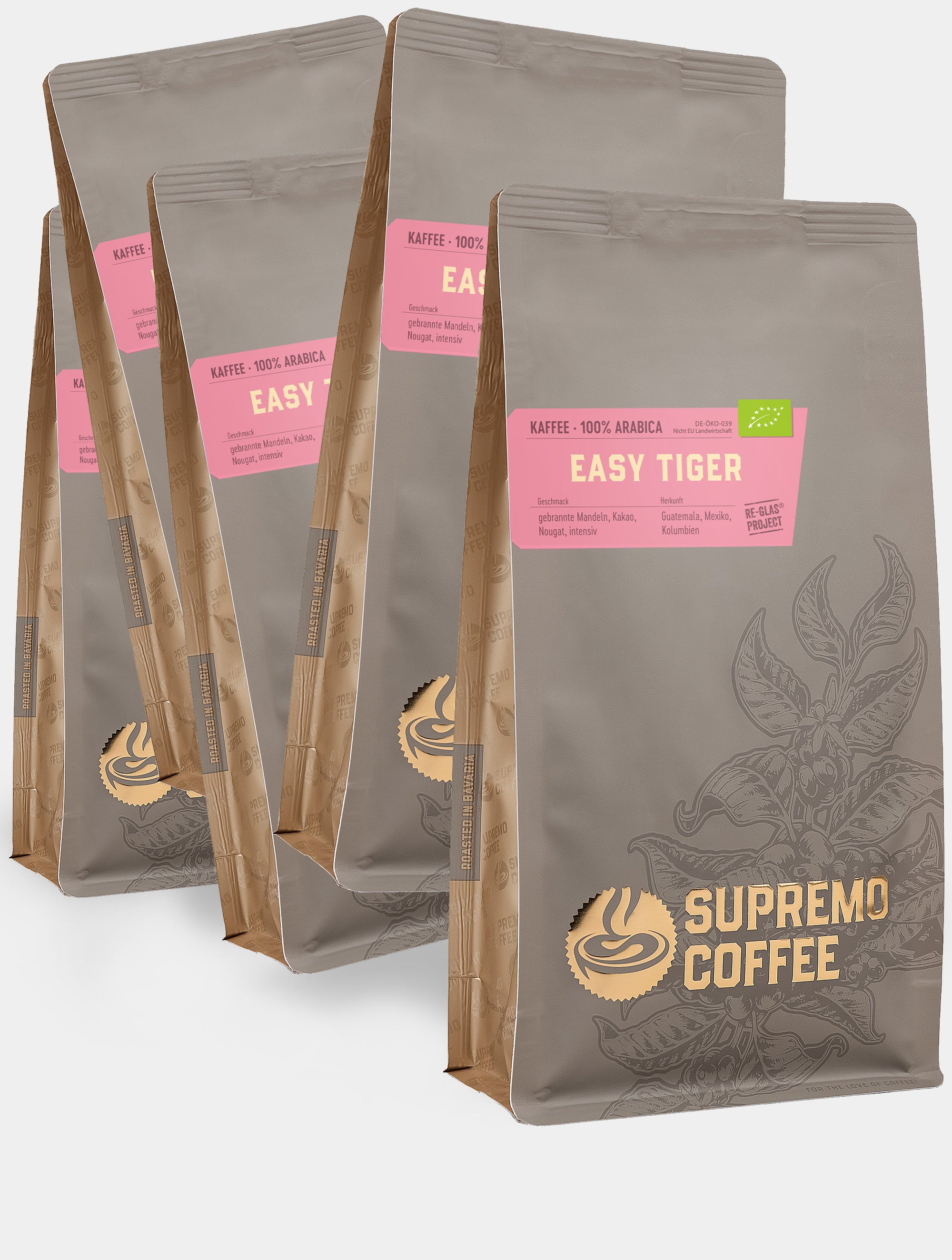 supremo-easy-tiger-set-bio-kaffee-100-arabica-vollautomat-siebtr-ger image 2