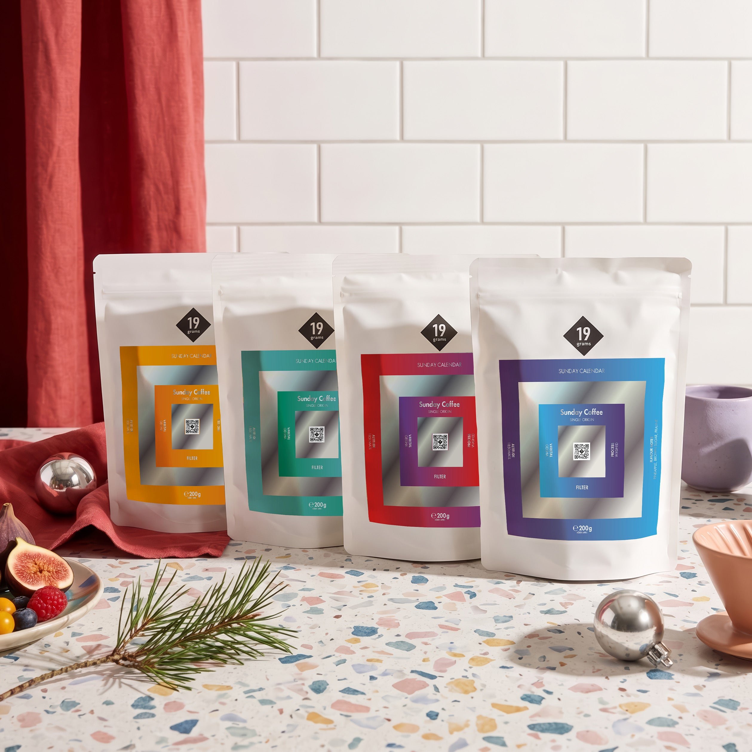 19grams-sonntagskaffee-adventskalender-2026-4x250g-single-origin-geschenkbox image 1