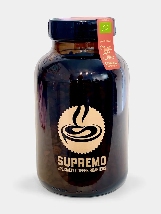 supremo-re-glas-night-owl-bio-espresso-60-40-arabica-robusta image 1