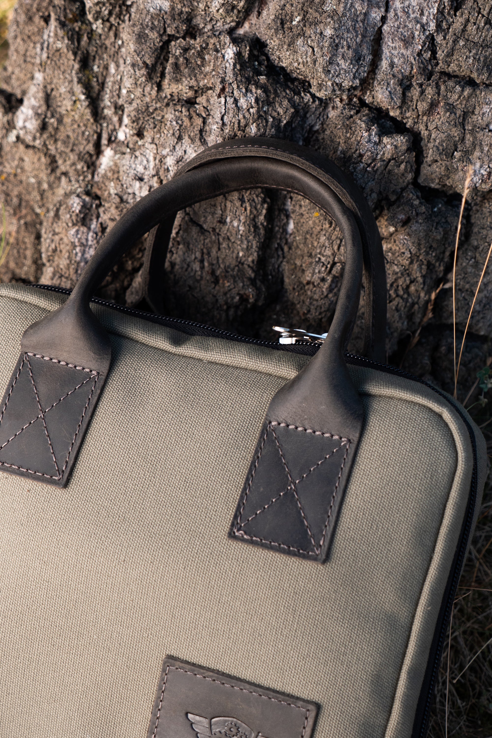 supremo-travel-bag-xl-forest-transporttasche-canvas-leder image 5