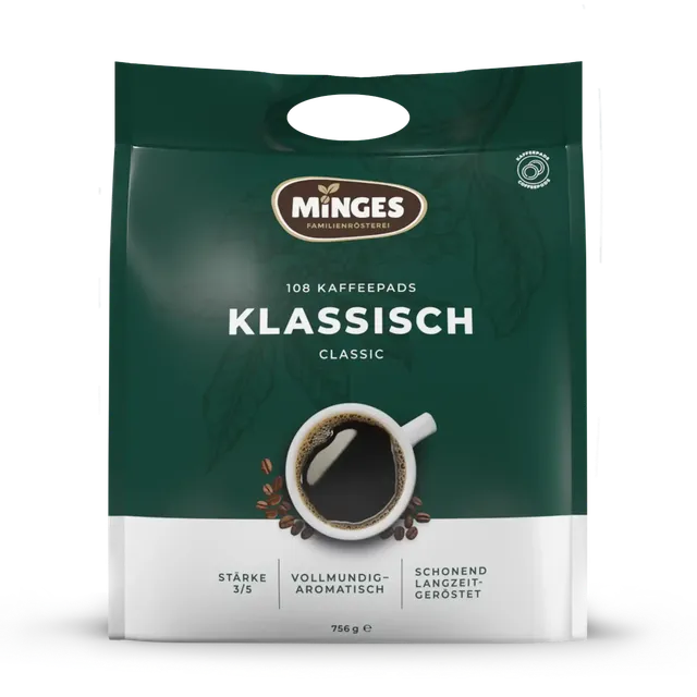 minges-klassisch-filterkaffee-kaffeepads-108-pads-756-g image 1